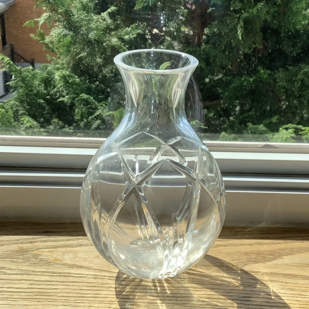 Clear Cut Crystal Vase